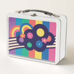 Lunch Box Retro Records Rainbow Lunbox