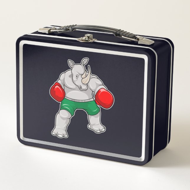 Lunch Box Rhino à Boxing avec gants de boxe (Devant)