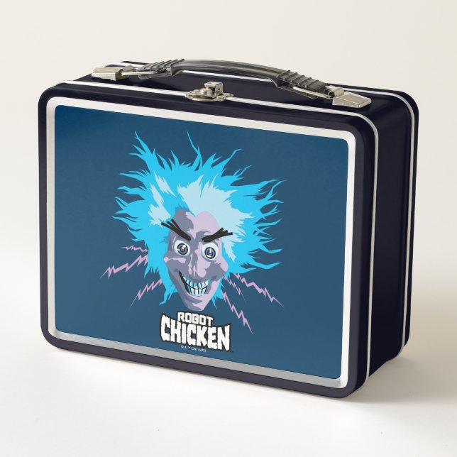 Lunch Box Robot chicken Scientist Head Graphic (Devant)