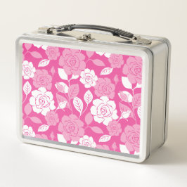 LUNCH BOX ROSE PATTERN (PINK)