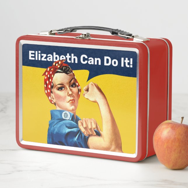 Lunch Box Rosie la riveteuse | Boîte à lunch métallique | Pe (En situation)