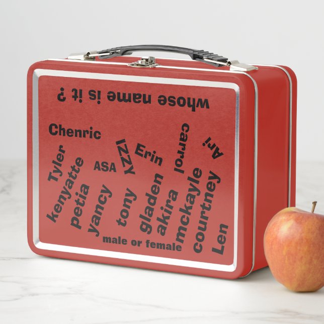 Lunch Box ROUGE / De Qui Est-Il Le Nom ? / CONCEPTION DE MÉT (En situation)