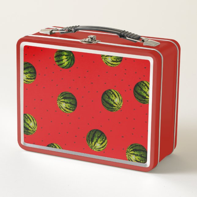 Lunch Box Rouge pastèque aux graines (Devant)