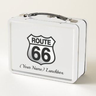 Lunch Box Route 66 Boîte à lunch en métal pour moto