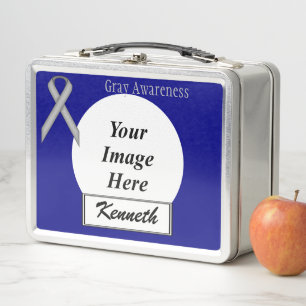 Lunch Box Ruban standard gris par Kenneth Yoncich