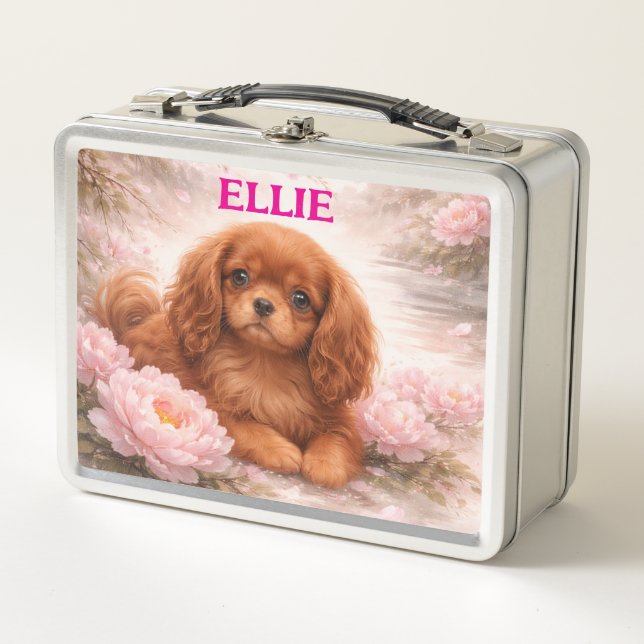 Lunch Box Ruby cavalier spaniel, Floraison printanière (Devant)