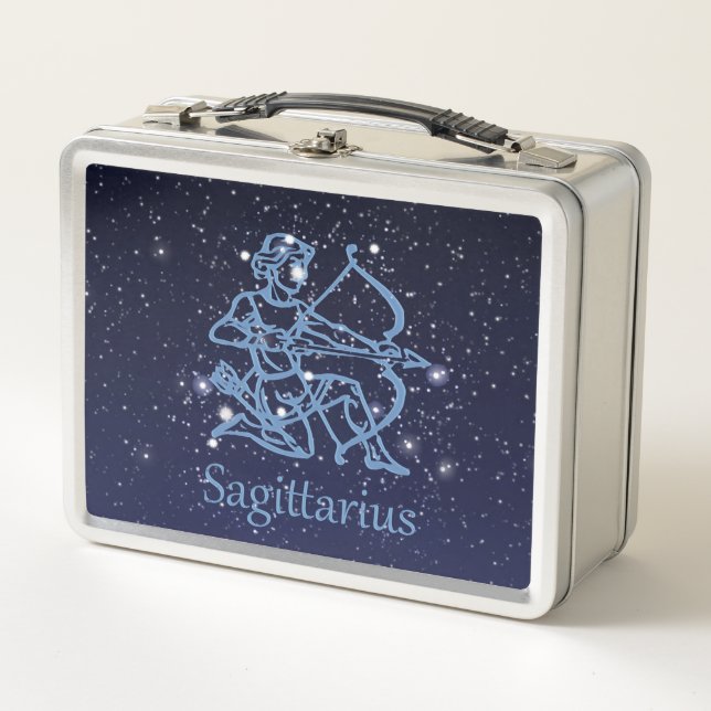 Lunch Box Sagittarius Constellation & Zodiac Signe avec étoi (Devant)