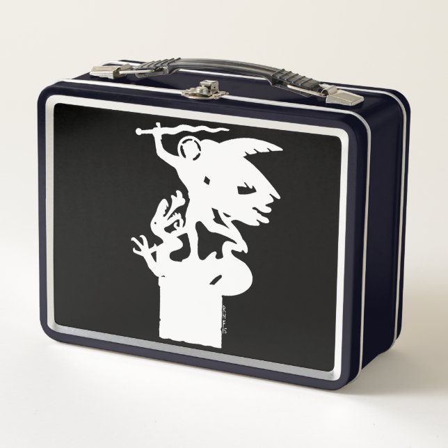Lunch Box Saint Michael et Dragon (en blanc) (Devant)