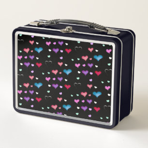 Lunch Box Saint Valentin coeur métal boîte à déjeuner
