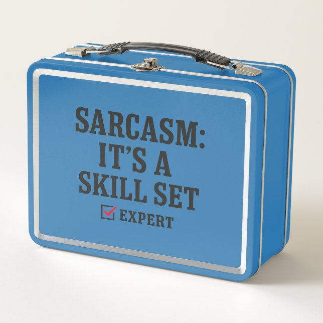 Lunch Box Sarcasm Skill Set Expert Typography (Devant)