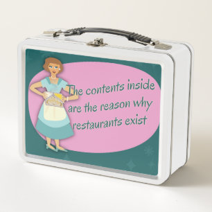 Lunch Box Sarcastic Kitschy Housewoman Maison Slogan cuit