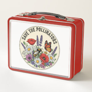 Lunch Box Sauver le pollinisateur avec abeille, papillon et