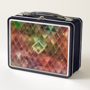 Lunch Box Scales médiévales de Dragon Arc-en-Ciel avec une