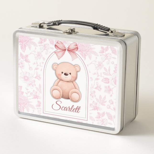Lunch Box Scarlett | Conception personnalisée d'ours en pelu (Devant)