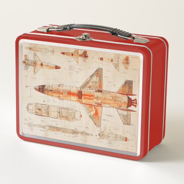 Lunch Box Schéma directeur des fusées Sci-Fi (Devant)