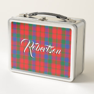 Lunch Box Scottish Eats ! Clan Robertson Tartan Plaid