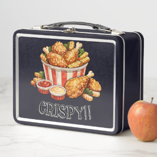 Lunch Box Seau de poulet frit croustillant - Art à l'aquarel