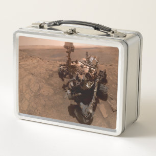 Lunch Box Selfie de Mars Curiosity Paysage martien rouge