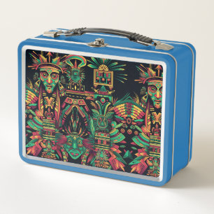 Lunch Box Serene Bleu clair "Paradigme ancestral" Enfants Lu