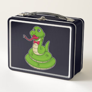 Lunch Box Serpent avec cravate de cabot