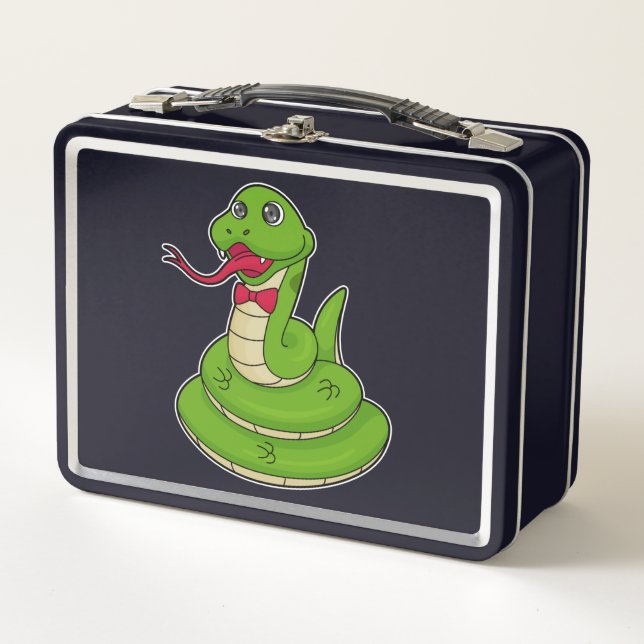 Lunch Box Serpent avec cravate de cabot (Devant)