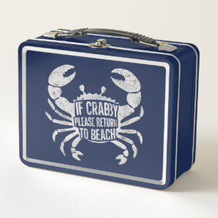 Lunch Box Si Crabby Veuillez Retourner à la Plage Drôle d'Ét