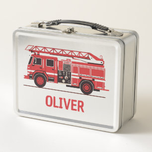 Lunch Box Silhouette de camion de pompiers personnalisée pou