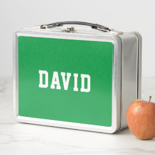 Lunch Box Simple vert personnalisé Retour à l'école