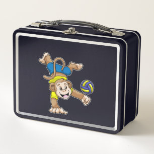 Lunch Box Singe aux sports avec volleyball