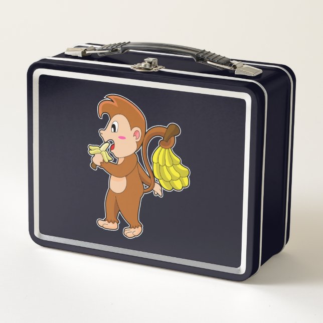 Lunch Box Singe avec bananes (Devant)