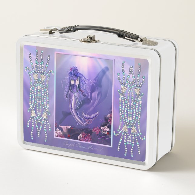 Lunch Box Sirène de mer violette (Devant)