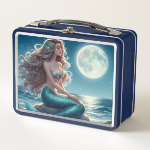 Lunch Box Sirène sur la plage la nuit