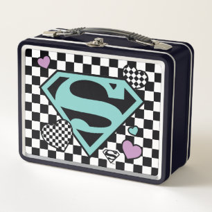 Lunch Box Skater Girl Supergirl Coeurs S-Shield