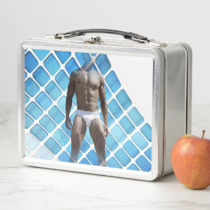 Lunch Box SlipperyJoe musculaire homme six pack abs mâle bla