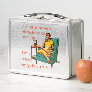 Lunch Box SlipperyJoe socialisation boisson fête vintage fem