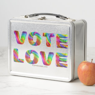 Lunch Box SlipperyJoe vote amour égalité fourrure de couleur