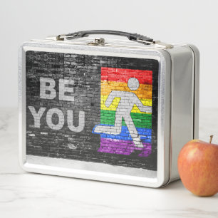 Lunch Box SlipperyJoe's Be You black brick wall walk figu