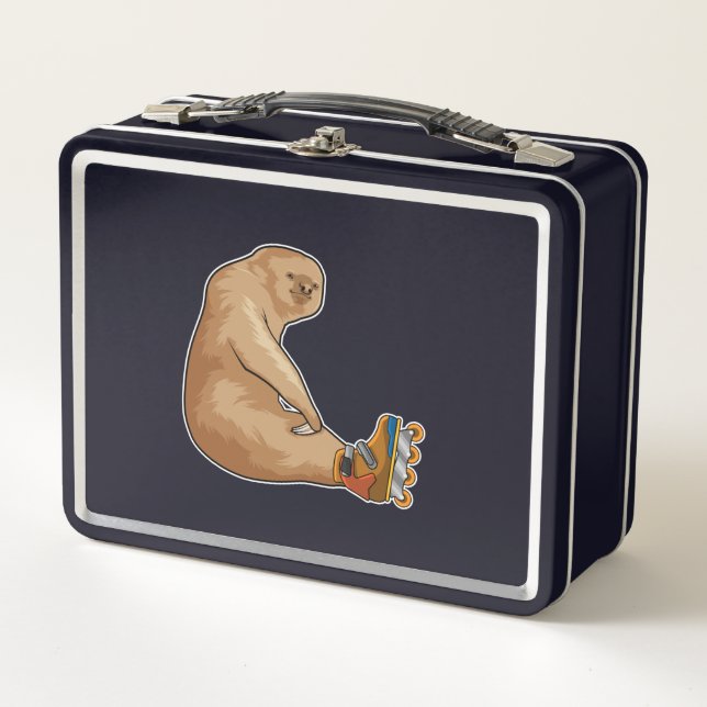 Lunch Box Sloth as Patinage en ligne avec Patins en ligne (Devant)