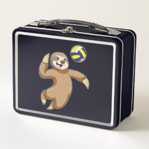 Lunch Box Sloth comme joueur de volleyball avec volleyball