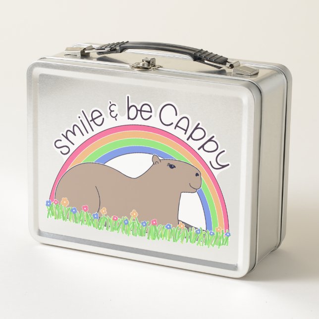 Lunch Box Smile and Be Cappy mignon et heureux capybara (Devant)