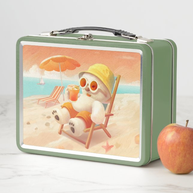 Lunch Box Smile Dog - Mode Plage Activé (En situation)