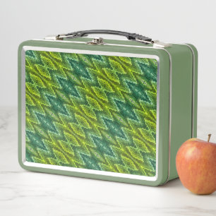 Lunch Box - Snakeskin Muster in Grüntönen