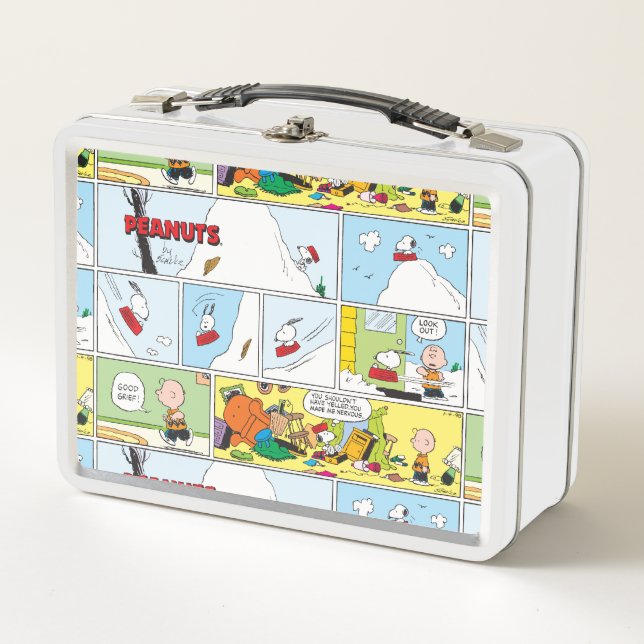 Lunch Box Snoopy Sled Riding Food Dish (Devant)