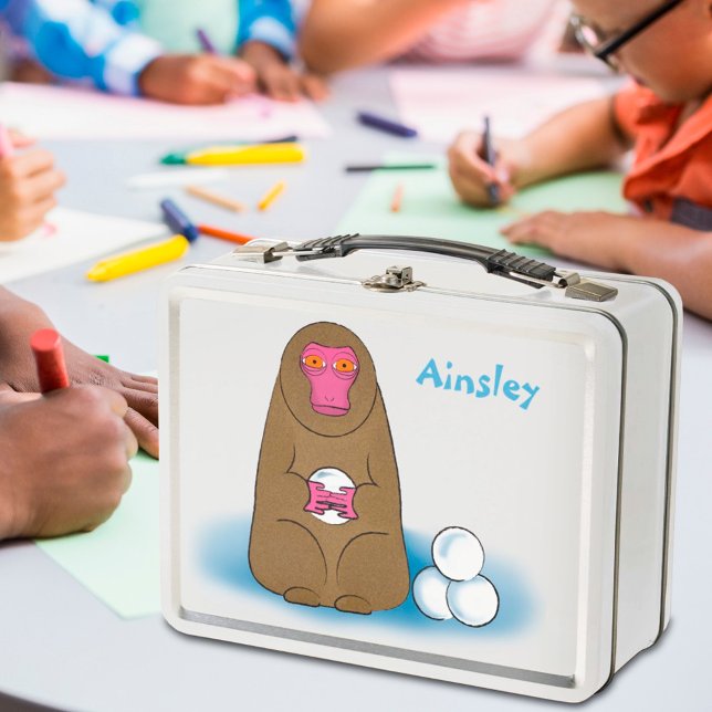 Lunch Box Snow Monkey Snowball Fighter boîte à lunch (Créateur téléchargé)