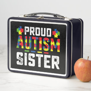 Lunch Box Sœur fière de la sensibilisation à l'autisme Famil