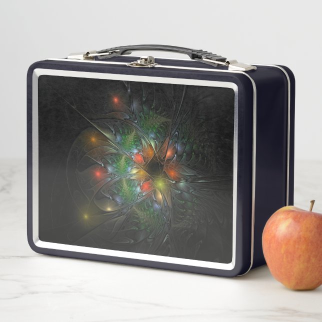 Lunch Box Soft and tenderness fractal fantasy flowers (En situation)