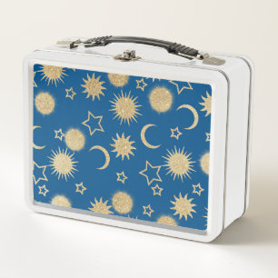 Lunch Box Soleil de lune étoile parties scintillant bleu ma