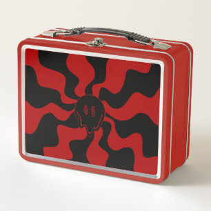 Lunch Box Sourire fondu rétro rouge et noir