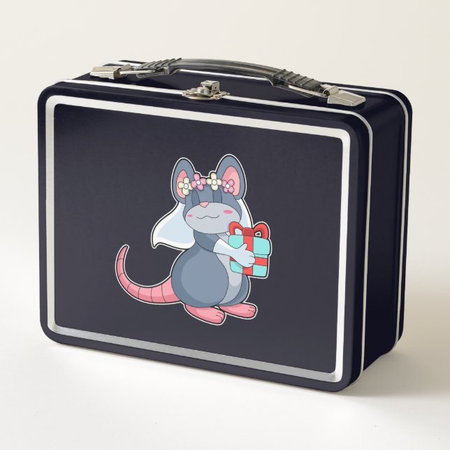 Lunch Box Souris comme mariée avec Voile & Gift.PNG (Devant)