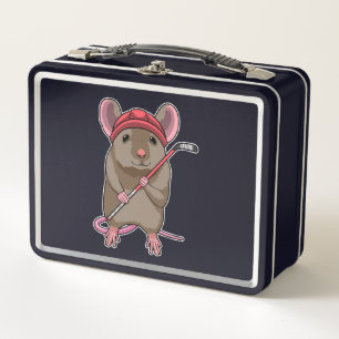 Lunch Box Souris de hockey sur glace avec bâton de hockey su